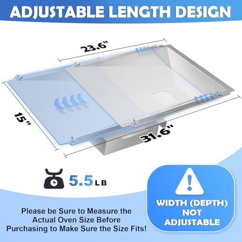 Grease Tray with Catch Pan and Foil Liner, Adjustable Drip Pan for 3/4/5 Gas Grill Models from Dyna Glo, Nexgrill, Expert Grill, Kenmore, Charbroil, BHG and More Grill Replacement Parts.