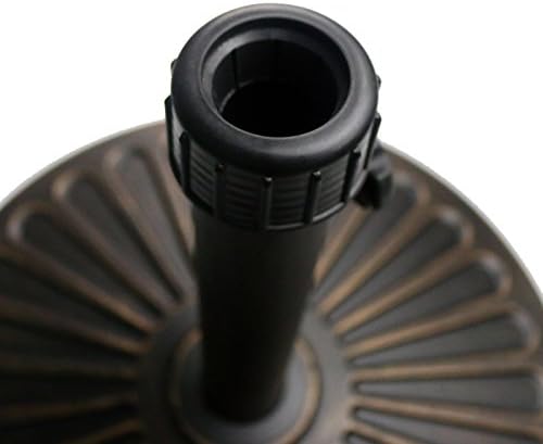 Sunnyglade 18" 30.2-lbs Heavy Duty Round Antiqued Umbrella Base for Patio, Outdoor - Bronze