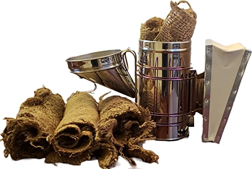 Premium Smoker Fuel for Beekeeping | Jute Burlap Smoker Fuel, 2 Pound Bag Lights Easily with Match or Lighter | Long Continuous Burn | Produces Light, Cool Smoke |