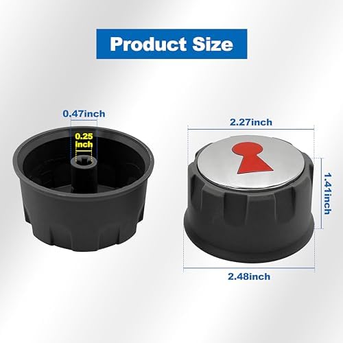 Control Knobs 69893 Compatible with Weber Spirit 200 & 300 Series (with Up Front Controls) Years 2013 and Newer(Set of 3)
