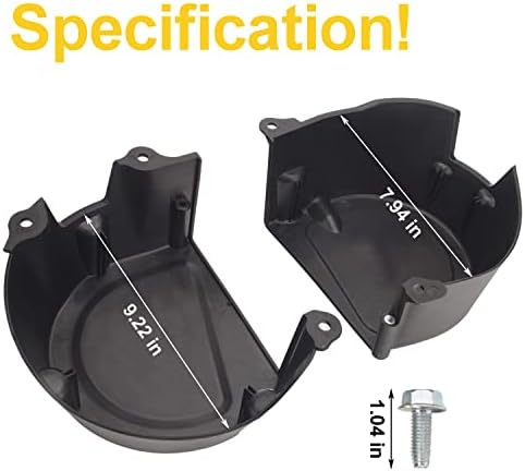 GY21084C GY21773 GY21084 GX22456 LH/RH Shield w/Screws Compatible with John D-eere 107S, D100, D105, D110, D120, D125, D130 Series Tractors