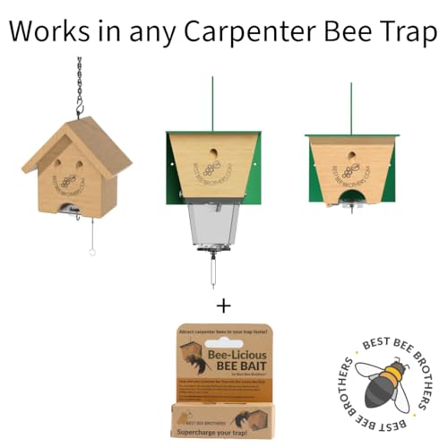 Best Bee Brothers Bee-Licious Bee Bait, All-Natural Carpenter Bee Lure, 10 ml Squeeze Tube