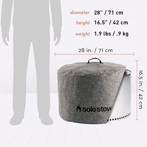 Solo Stove Yukon Shelter - Weather-Resistant Round Cover for Solo Stove Yukon Fire Pit and Accessories - PVC-Coated Polyester with Aluminum Reinforcement - Year-Round Protection