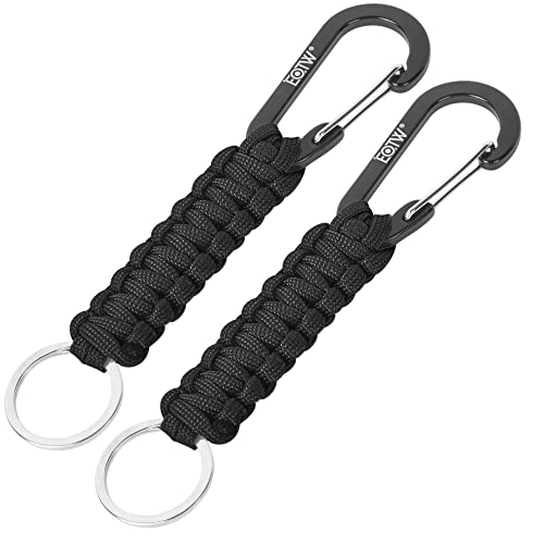 EOTW Paracord Keychain Clip Carabiner Paracord Lanyard for Keys Men Women 2Pack