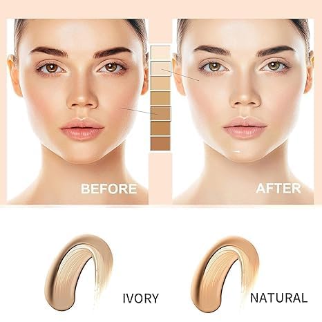 Perbella Cc Cream Self Adjusting For Mature Skin, Perbella Cc Cream For Older Women, unroxah Skin Tone Adjusting Cc Cream Spf 43, Cc Cream Foundation, Moisturizing, Non-Greasy, Breathable (Natural)