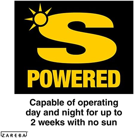 Zareba ESP5M-Z Solar Powered Low Impedance Electric Fence Charger - 5 Mile Lightning Electric Fence Energizer, Contain Animals and Keep Out Predators,Black