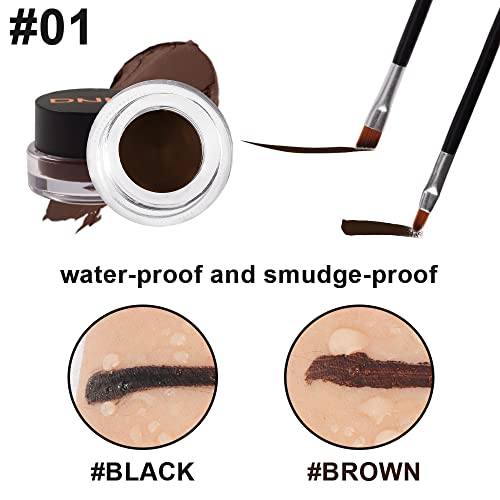 evpct 2Pcs Light Dark Blue Gel Eyeliner Pencils Eye Black Face Paint Stick Lipstick Halloween Makeup Set Waterproof Smudge Proof Eyeliner Pen Crayon Smokey Eye delineador de ojos contra el agua