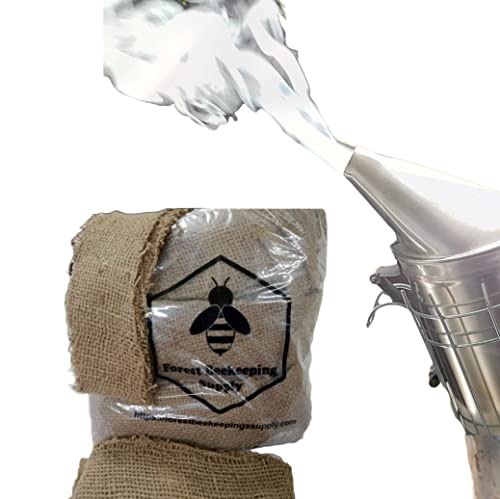 Premium Smoker Fuel for Beekeeping | Jute Burlap Smoker Fuel, 2 Pound Bag Lights Easily with Match or Lighter | Long Continuous Burn | Produces Light, Cool Smoke |