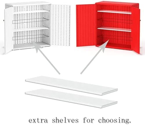 33.3”x9”x0.6” Metal Shelf for 60 Gallon Outdoor Storage Cabinet - '1-Piece Black Metal Laminate Shelf ', Easy to Assemble.Shelves only!(Black)