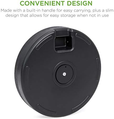 Best Choice Products Fillable Umbrella Base Stand Round Sunburst Plastic Patio Umbrella Base Stand, Pole Holder for Outdoor, Lawn w/ 55lbs Weight Capacity, Adjustment Knob