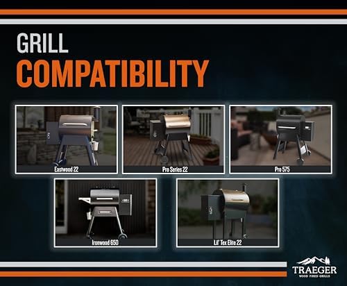 Traeger Grills BAC362 Folding Front Shelf – Steel Grill Accessory for Pro 22, Pro 575, and Ironwood 650, Ideal for Food Prep and Storage