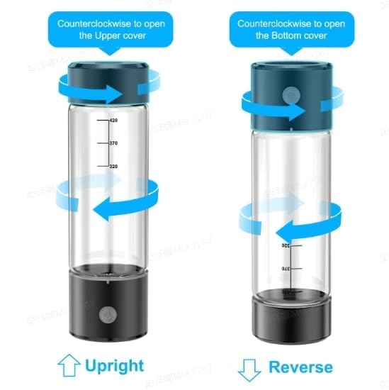 MOVOCA Upgrade Hydrogen Water Bottle, 3Min 2200PPB Rapid Hydrogen Water Generator -SPE PEM Tech, 14OZ Portable Hydro Water Machine, Health Care Gifts for Husband, Wife, Family, Friends, Travel