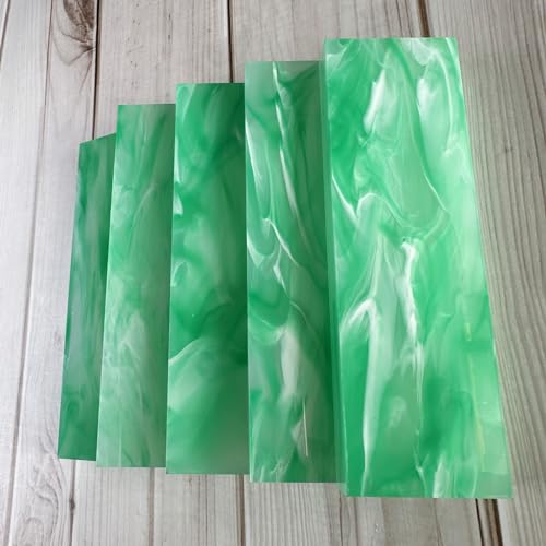 Uotowell Pre-Cut Epoxy Resin Scales Blanks for Decorative Inlays in Guitar Bodies, Necks, Engraved Knife Handle and Gun Grips - Amber