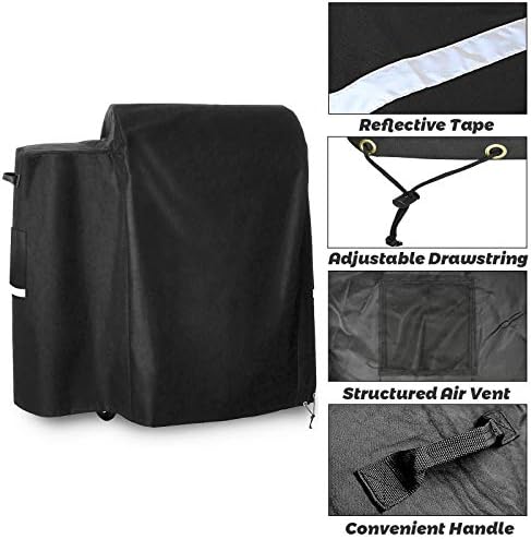 Utheer 73700 Grill Cover for Pit Boss 700FB, Lexington 500, Lexington 540, Classic 700 Wood Pellet Grills, Pro 600 and Tailgater, Heavy Duty 600D Waterproof Fabric Grill Cover, 42" L x 28.5" W x 38" H