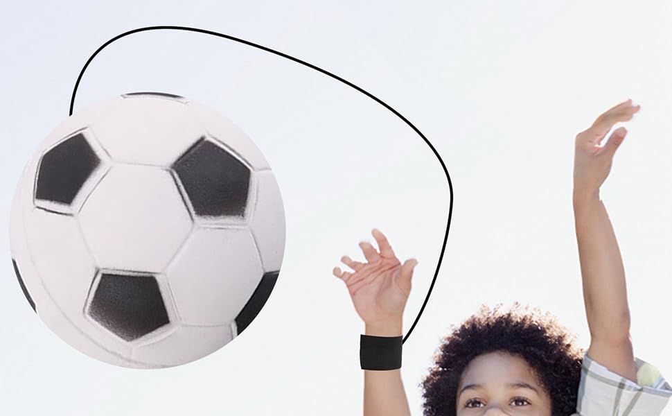 Wrist Return Ball Rubber Sport Ball with Wrist Strap and String | Rebound Ball Sports Bouncy Ball,Wrist Rebound Toy on Elastic String Ball Wrist Toy for Teens Adults Wrist Exercise