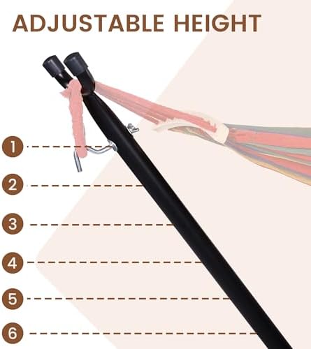 Hammock Stand, Heavy Duty Adjustable Steel Hammock, 9-Foot, 450-Pound Capacity, Weather Resistant, Easy to Assemble