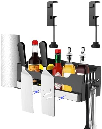 Blackstone Caddy, Grill Griddle Caddy for Blackstone 28"/36" Griddles, Space Saving Blackstone Griddle Caddy, BBQ Blackstone Accessories Caddy with Paper Towel Holder & Magnetic Tool Holder PTALSEAW