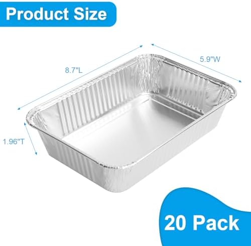 BBQ-PLUS 20 Pack Drip Pan Liners for Ninja Woodfire Outdoor Grill Pro XL and Pro Connect XL Disposable Aluminum Foil Grease Tray for Ninja Woodfire OG850 OG951 Series