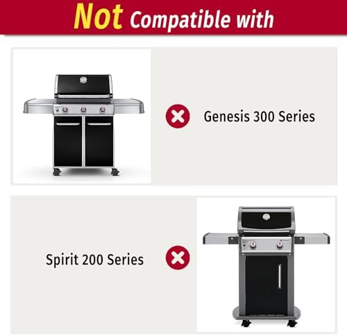 X Home 7638 Grill Grates Replacement for Weber Spirit 300 Series, E/S 310 & 320, Genesis Silver/Gold B & C Grill Replacement Parts, Cast Iron, 17.5 x 11.9 Inch, 2-Pack