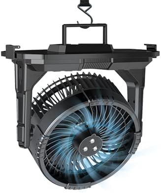 Portable Misting Fan with 9L Tank & 20,000mAh Battery - 3-Speed Outdoor Cooling for Patio, Camping, Golf Cart - 8H Mist, Lightweight 3.7lbs