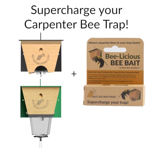 Best Bee Brothers Bee-Licious Bee Bait, All-Natural Carpenter Bee Lure, 10 ml Squeeze Tube