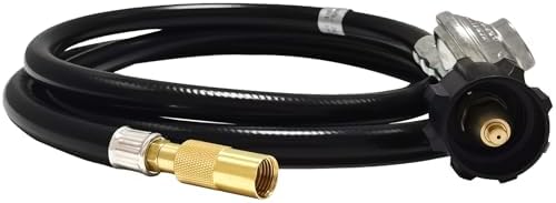 6 FT Propane Adapter Hose Regulator Kit for Blackstone 17in and 22in Tabletop Griddle to 20 lb Tank, Griddle Adapter Hose Replacement Parts with QCC1, Compatible with Blackstone 5471 Propane Hose
