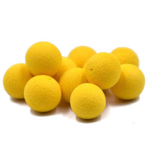 PHECDA PROFLY 30pcs 12mm Smell Carp Fishing Bait Boilies Eggs / 4 Flavors Floating Ball Beads Feeder Artificial Carp Baits Lure (Yellow-Sweet Corn(12mm))