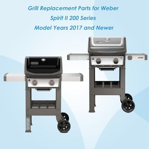 Grill Parts for Weber Spirit II Grill Replacement Parts, 7635 Flavorizer Bars, 69785 Grill Burner and Heat Deflector for Weber Spirit 2 Grill Parts, for Weber Spirit E210 E220 S210 S220