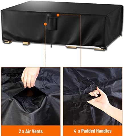 Patio Furniture Covers, Outdoor Furniture Cover Waterproof, General Purpose, Outside Table and Chair Covers, Heavy Duty 600D (108 Inch L x 82 Inch W x 27.9 Inch H)
