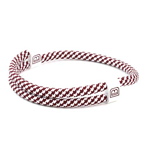 Dowling Brothers Paracord Adjustable Handmade Sport Bracelet (Dark Red and White)