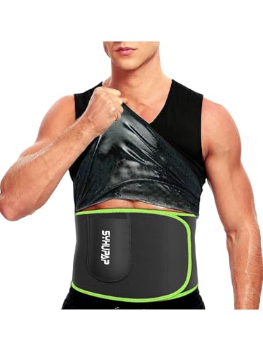 SYXUPAP Waist Trimmer for Women and Men,Waist Trainer for High-Intensity Training & Workouts, Size M Green