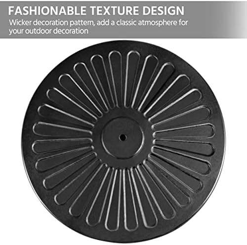 Yaheetech 17.5'' Antiqued Patio Umbrella Base 22-lbs Outdoor Heavy Duty Round All-Weather Umbrella Base Stands for Patio, Outdoor, Black