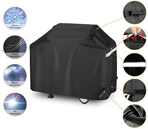 Uniflasy 65 Inch Outdoor Grill Cover for Nexgrill BBQ Cover for Weber Charbroil Kenmore Brinkmann Dyna-Glo Grills, Heavy Duty Waterproof, Special Fade and UV Resistant Material 600 D Polyester