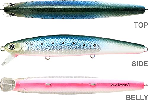 LUCKY CRAFT Flashminnow 110 (749 Super Glow OB CherryDine), Surf Fishing Lure