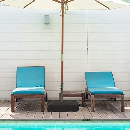 Tangkula Patio Umbrella Base, 220 lbs Heavy Duty Sand Filled Weighted Umbrella Stand with 2 Sandbags, All Weather Oxford Cover, for Poles up to 1.9 inches, for 15 ft Large Market Table Pool Umbrella