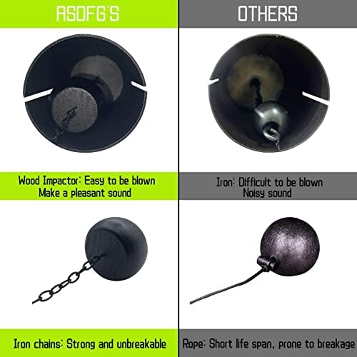 Deep Resonance Serenity Bell Large Wind Chimes for Outside Deep Tone Garden Bells Wind Chimes 528 Hz Low Pitch Wind Bell 30 inch (Large)