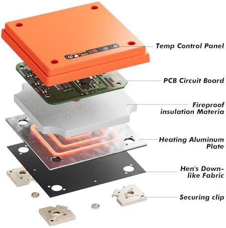 10" x 10" Chick Brooder Heating Plate with Adjustable Temperature and Height, Holds 15 Young Chickens