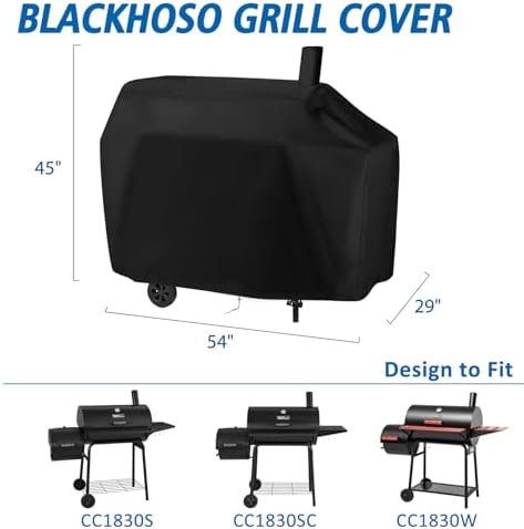 Charcoal Grills Cover for Royal Gourmet CC1830W 30 Barrel Charcoal Grill&for CC1830S Charcoal Grill, Heavy Duty Waterproof Cover, Outdoor BBQ Grilling Cover