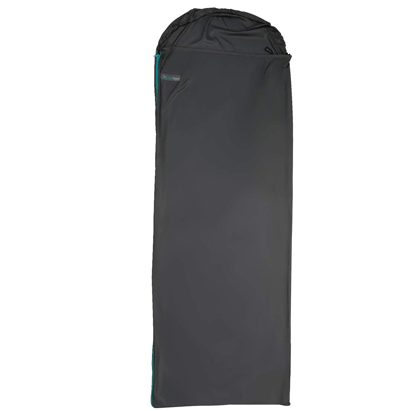 FE Active Sleeping Bag Liner, Sleeping Bag Liner with Drawstring Hood & Dual Slider Zipper, Camping Blanket for Winter Sleeping Bag, Camping Bed or Travel Blanket, Designed in California, USA