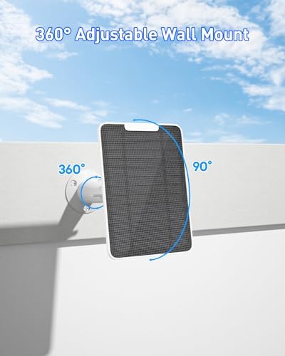 Premium Solar Panel for Google Nest Camera, 5W Camera Solar Panel Power for Google Nest Cam Outdoor & Indoor (Battery Version), Special Made for Google Nest Cam, IP65 Waterproof, w/ 13ft Cable, 2 Pack