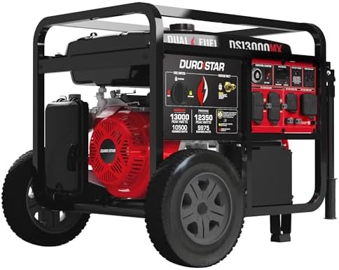 DS13000MX 13,000-Watt 500cc Dual Fuel Portable Generator - Gas and Propane, Remote Electric Start, Whole Home Power Backup, Transfer Switch Ready, RV & Emergency Ready