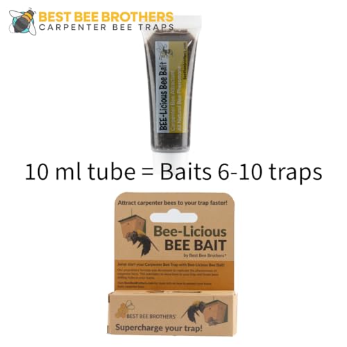 Best Bee Brothers Bee-Licious Bee Bait, All-Natural Carpenter Bee Lure, 10 ml Squeeze Tube