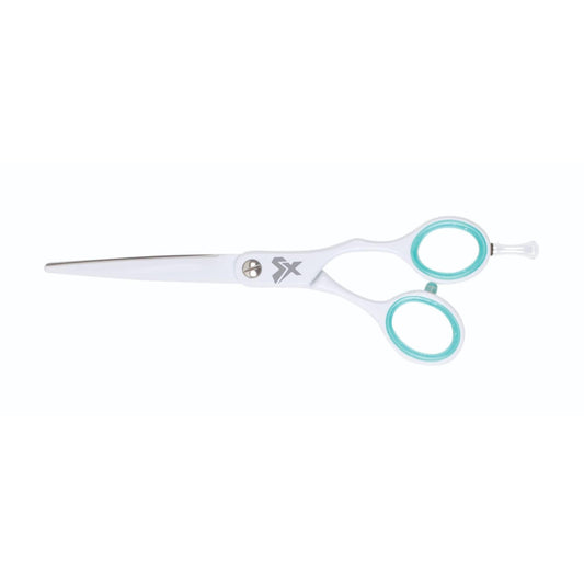 Cricket Shear Xpressions 5.75" Professional Hair Cutting Scissors - Barber Scissors, Japanese Stainless Steel, Comfort Silencer, Ideal for Stylists and Home Use, Minty Fresh