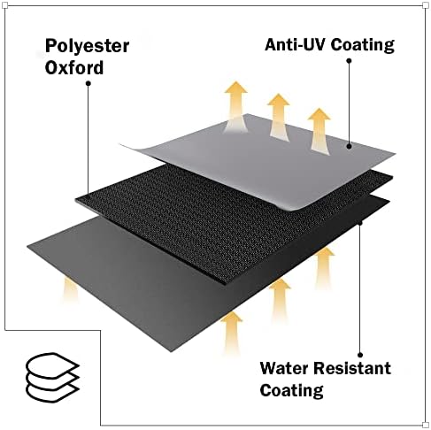 Royal Gourmet CR6008 60-Inch Grill Cover, Durable Oxford Polyester Outdoor BBQ Cover for Flat Top Griddle, Water Resistant, Weather Protection, Black