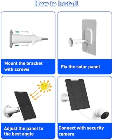 Premium Solar Panel for Google Nest Camera, 5W Camera Solar Panel Power for Google Nest Cam Outdoor & Indoor (Battery Version), Special Made for Google Nest Cam, IP65 Waterproof, w/ 13ft Cable, 2 Pack
