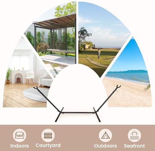 Hammock Stand, Heavy Duty Adjustable Steel Hammock, 9-Foot, 450-Pound Capacity, Weather Resistant, Easy to Assemble