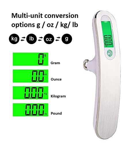 AHOSOUTLY Archery Bow Scale 110 lb/50 kg Recurve/Compound Bow Tuning Scale LCD Display g/oz/kg/lb with Backlight(Include Bandage)