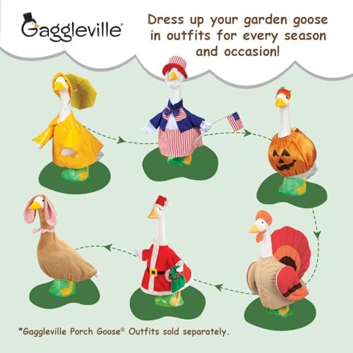 Fox Valley Traders Gaggleville® Large White Goose, Plastic Garden Décor, 23” High