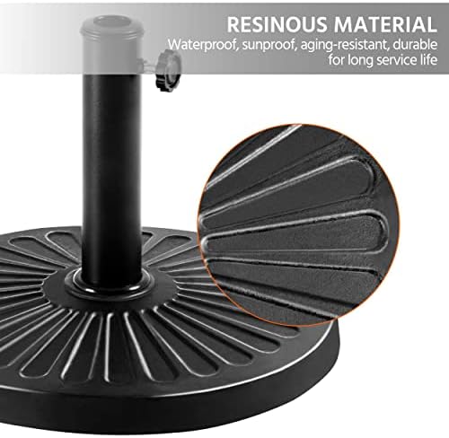 Yaheetech 17.5'' Antiqued Patio Umbrella Base 22-lbs Outdoor Heavy Duty Round All-Weather Umbrella Base Stands for Patio, Outdoor, Black