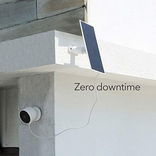 Wasserstein Premium Solar Panel, Solar Panel Charger for Google Nest Cam Outdoor or Indoor, Battery - 3.5W Solar Power - Made for Google Nest